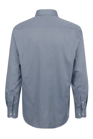 ETERNA COMFORT FIT Langarm Hemd - Dusk Pattern Navy - 1216-19-E181