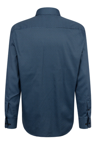 ETERNA COMFORT FIT Langarm Hemd - Ocean Speckle Blue - 1054-16-E19K