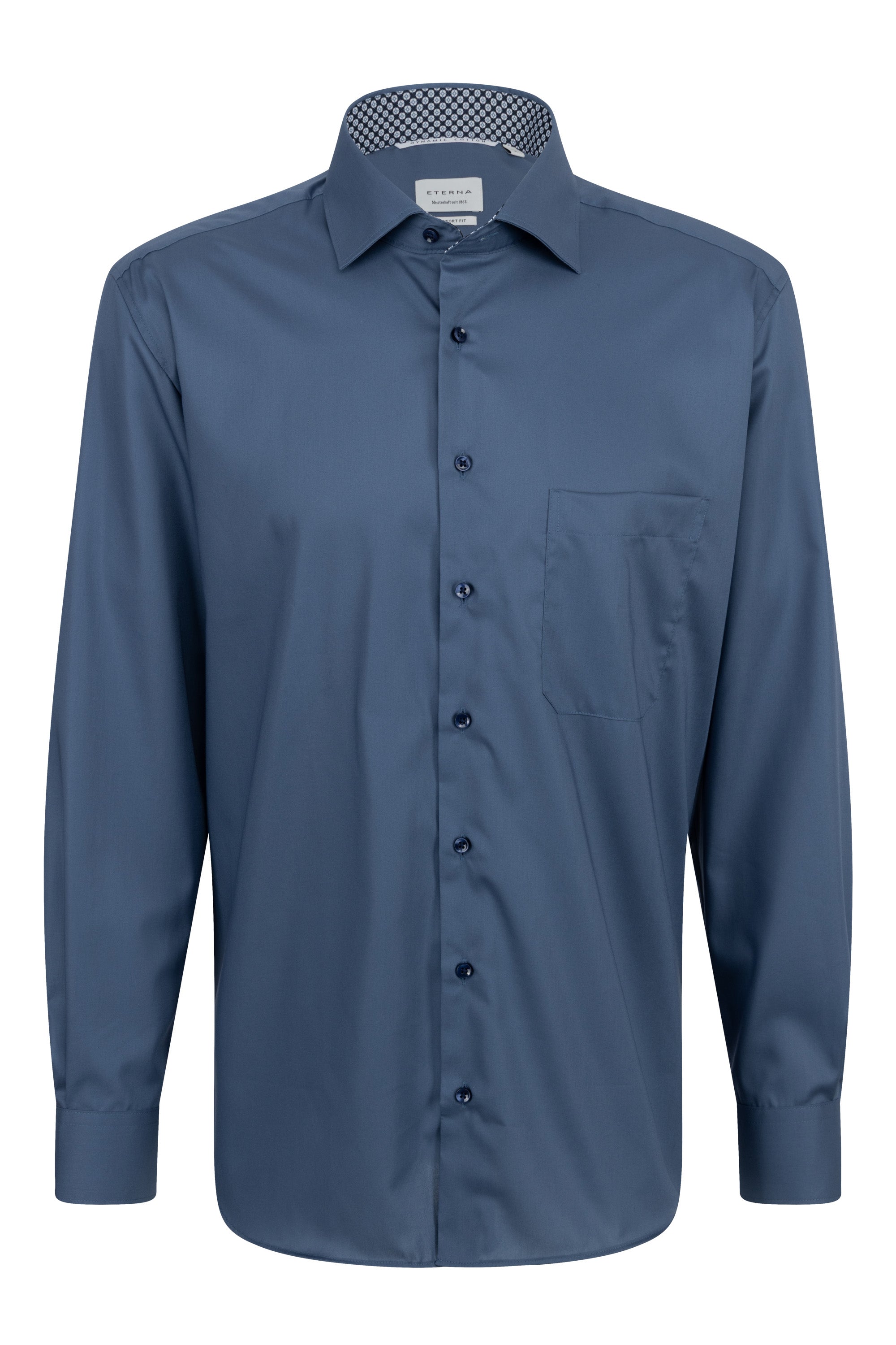 ETERNA COMFORT FIT Langarm Hemd - Ocean Mist Blue - 1082-17-E15K von Eterna