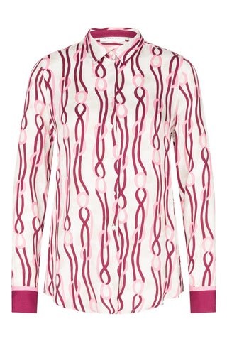 ETERNA REGULAR FIT Langarm Bluse - Crimson Rose Bloom - 7878-53-D935
