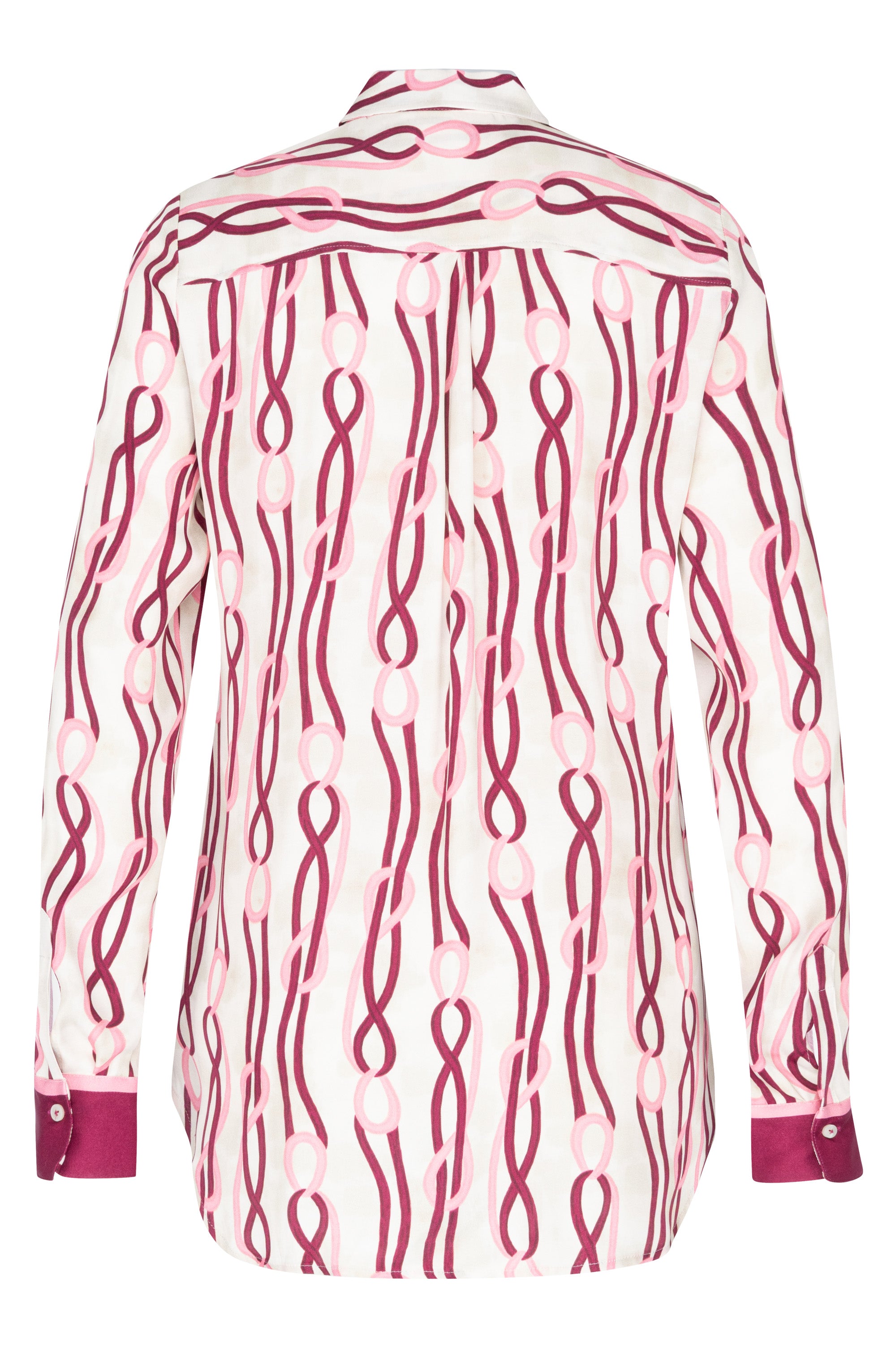 ETERNA REGULAR FIT Langarm Bluse - Crimson Rose Bloom - 7878-53-D935