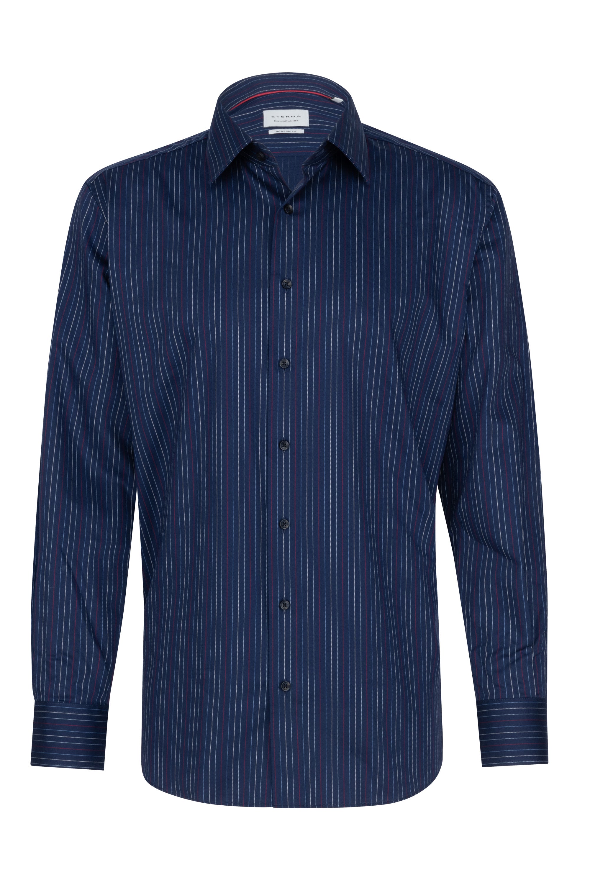 ETERNA MODERN FIT Langarm Hemd - Midnight Riviera Blue - 1271-19-X171