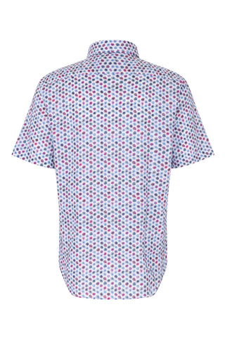 BRAX DAN P Kurzarm Hemd raspberry print 74412800 74-0080-86