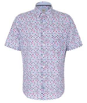 BRAX DAN P Kurzarm Hemd raspberry print 74412800 74-0080-86