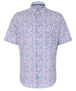 BRAX DAN P Kurzarm Hemd raspberry print 74412800 74-0080-86