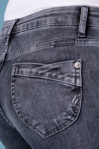 BLUE FIRE Nancy Slim-Fit Jeans - Smoky Storm Grey - 1001.292