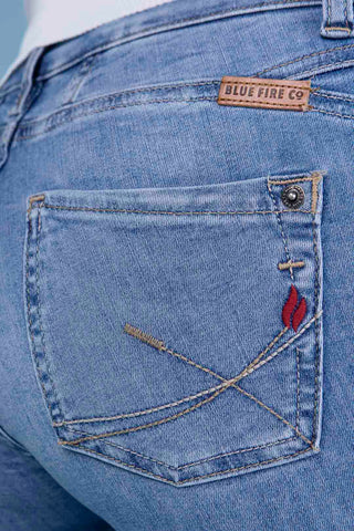 BLUE FIRE Alicia Skinny Jeans Damen - Pacific Used - 1044.2109