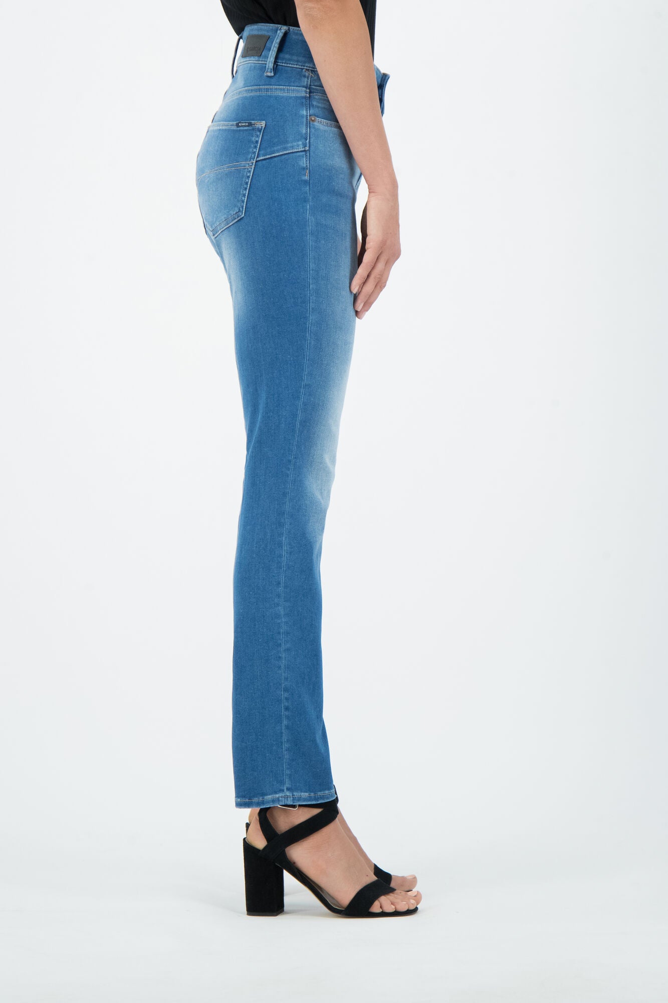 GARCIA CARO CURVED Slimjeans - Glacier Sky Blue - 285.7749 von Garcia Jeans