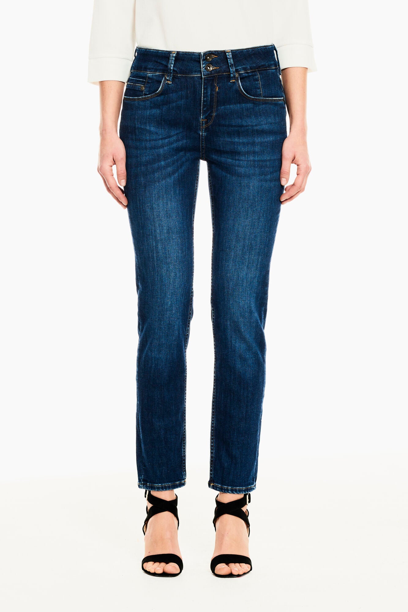 GARCIA JEANS Caro Curved Five Pocket - Midnight Rust Stitch - 285.8723