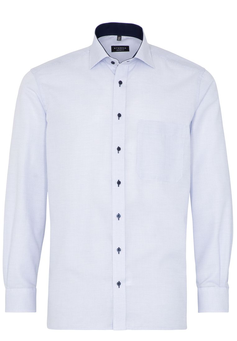 ETERNA COMFORT FIT Langarm Hemd - Powder Sky Blue - 4671-11-E147