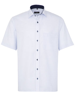 ETERNA Comfort Fit Kurzarm Hemd - Azure Mist Blue - 4671-11-K147