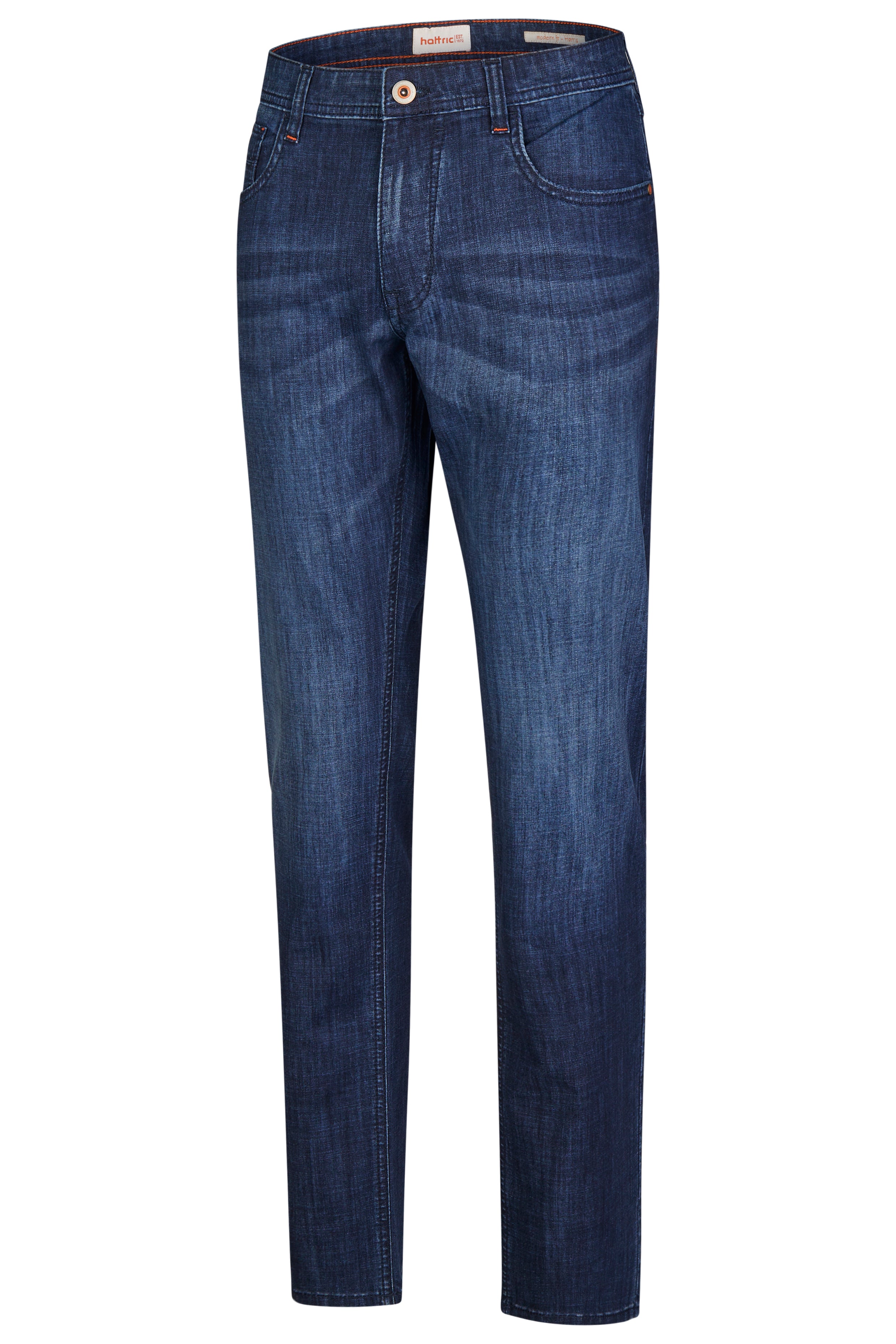 HATTRIC Harris Five Pocket - Midnight Wash Indigo - 688315 3647.48
