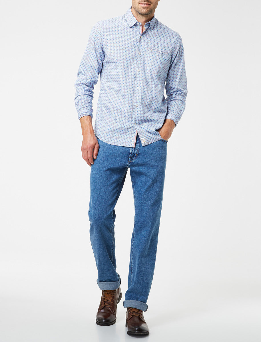 PIERRE CARDIN DIJON Jeans - Faded Riviera Blue - 3880 122.01