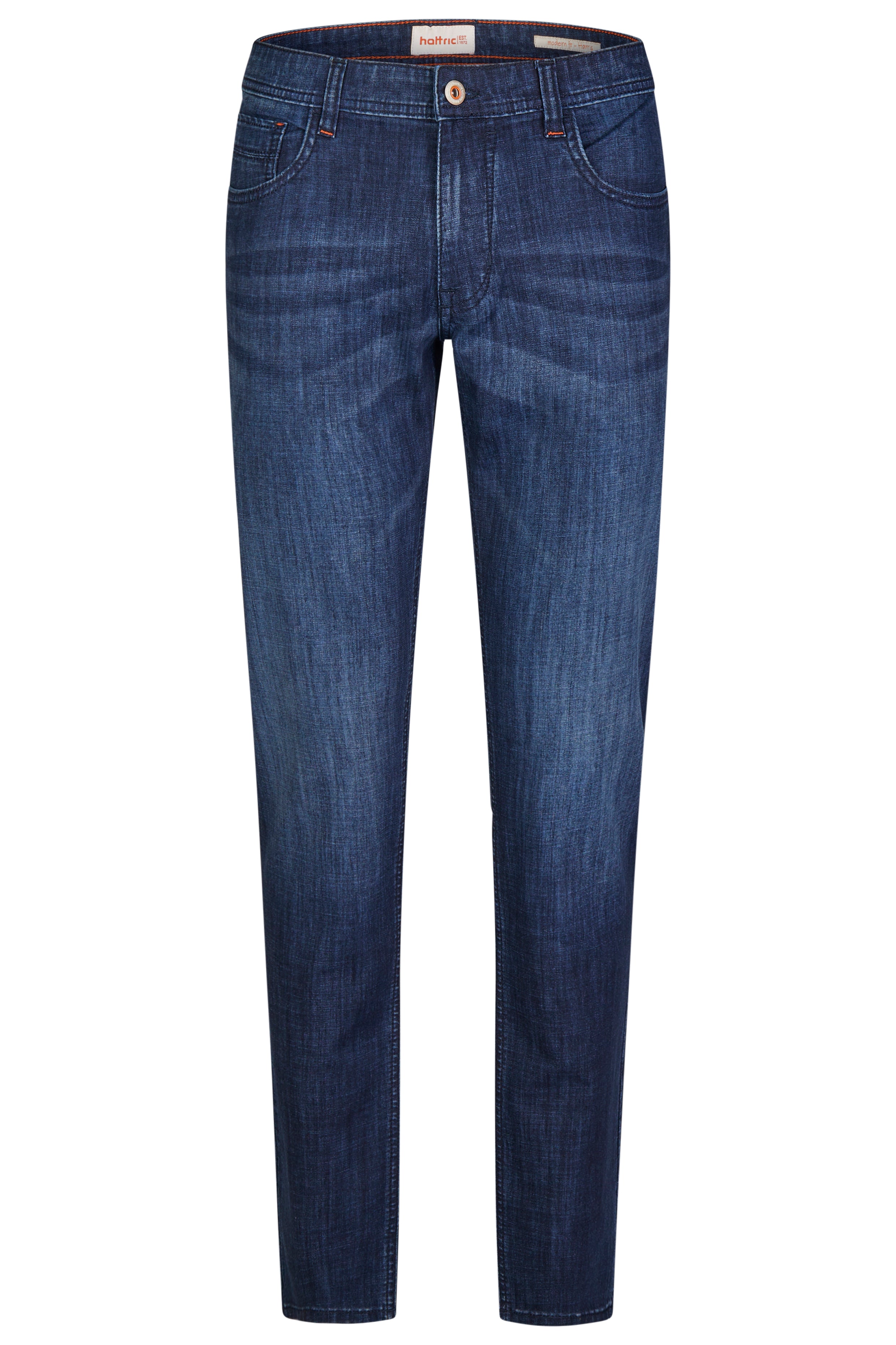 HATTRIC Harris Five Pocket - Midnight Wash Indigo - 688315 3647.48