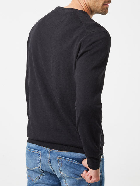 PIERRE CARDIN V-Ausschnitt Strickpullover - Midnight Carbon - 55301 72545.2000