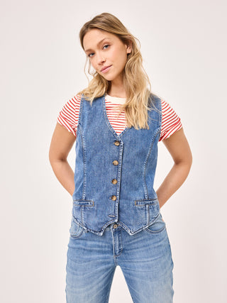 PADDOCKS Waistcoat Denim Weste - Sea Breeze Denim - 50074 7520.4501