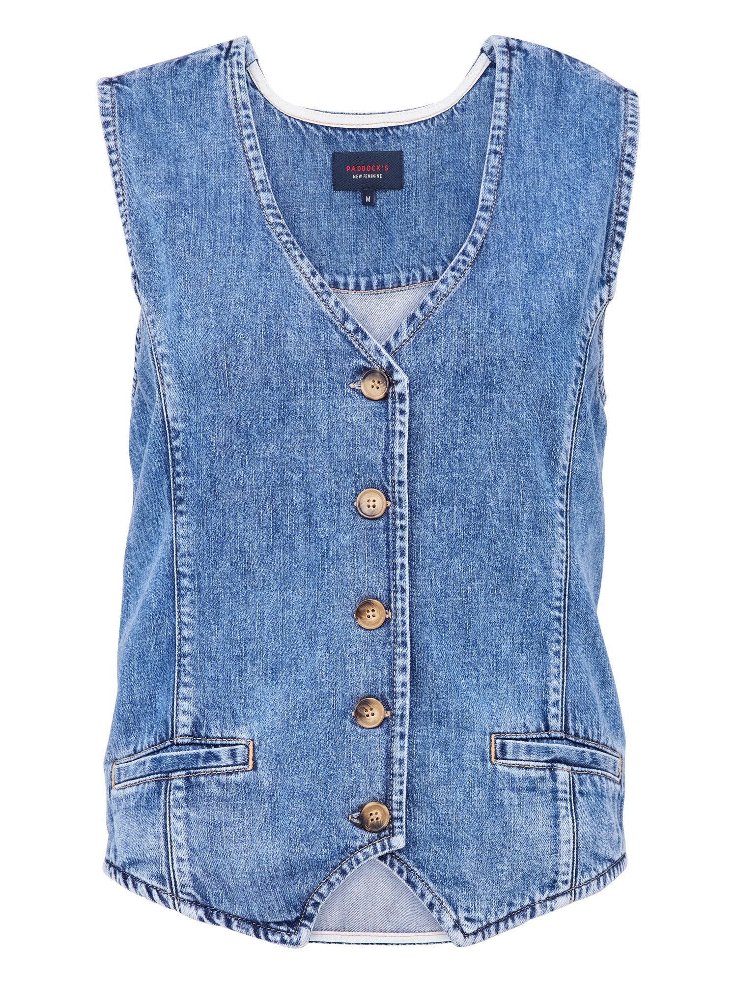 PADDOCKS Waistcoat Denim Weste - Sea Breeze Denim - 50074 7520.4501