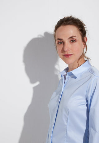 ETERNA SLIM FIT Cover Shirt - Powder Sky Blue - 5008-10-D10Y