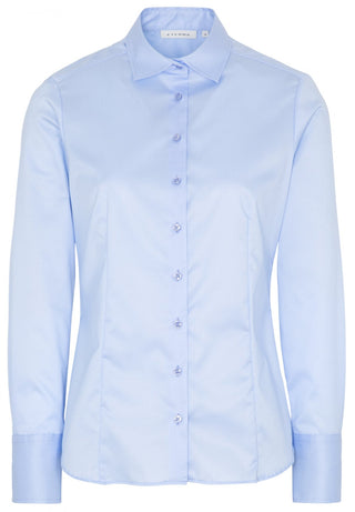 ETERNA MODERN CLASSIC COVER SHIRT Langarm Bluse - Sky Blossom Blue - 5008-10-D708