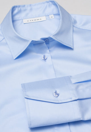 ETERNA MODERN CLASSIC COVER SHIRT Langarm Bluse - Sky Blossom Blue - 5008-10-D708