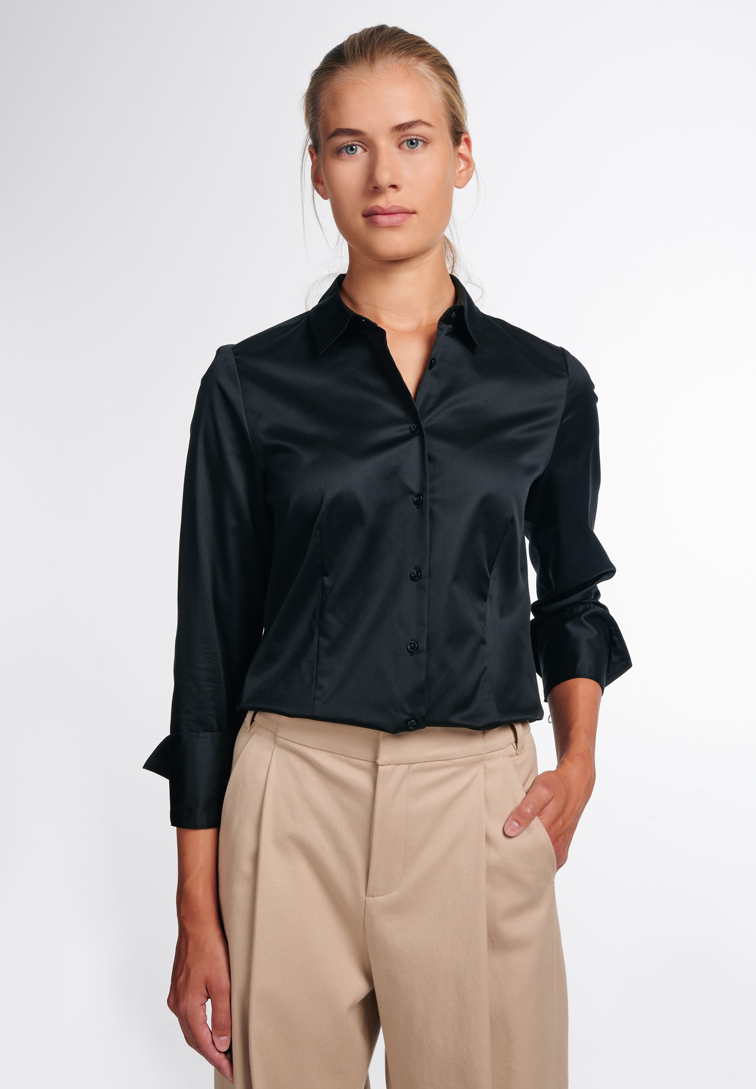 ETERNA Classic Fit Cover Shirt - Midnight Twill Black - 5008-39-D708 von Eterna