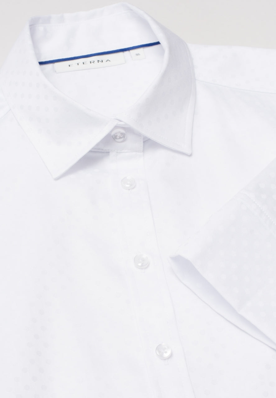 ETERNA MODERN CLASSIC Halbarm Bluse - Pearl Mist White - 5023 H791.00