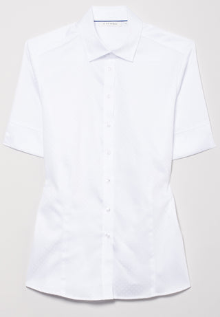 ETERNA MODERN CLASSIC Halbarm Bluse - Pearl Mist White - 5023 H791.00