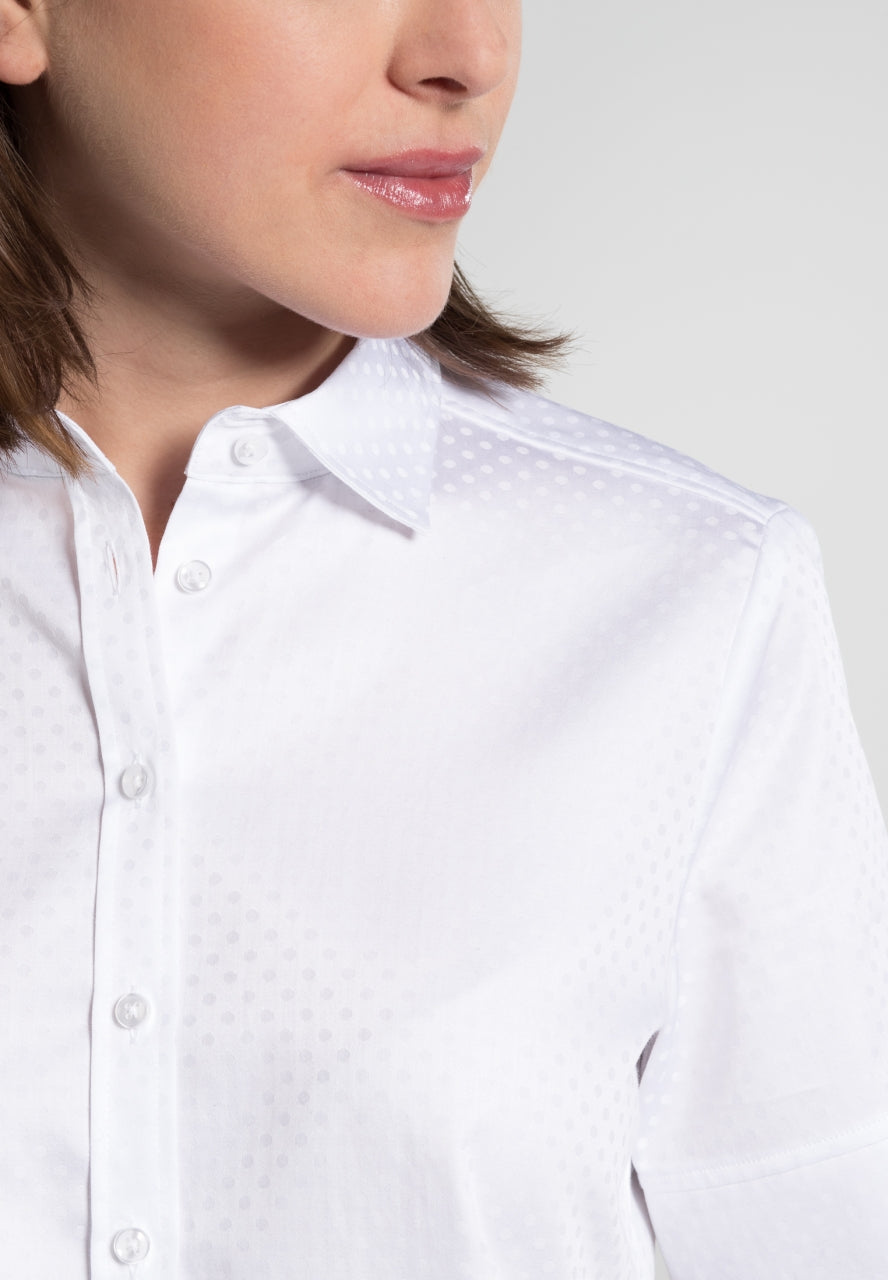 ETERNA MODERN CLASSIC Halbarm Bluse - Pearl Mist White - 5023 H791.00 von Eterna