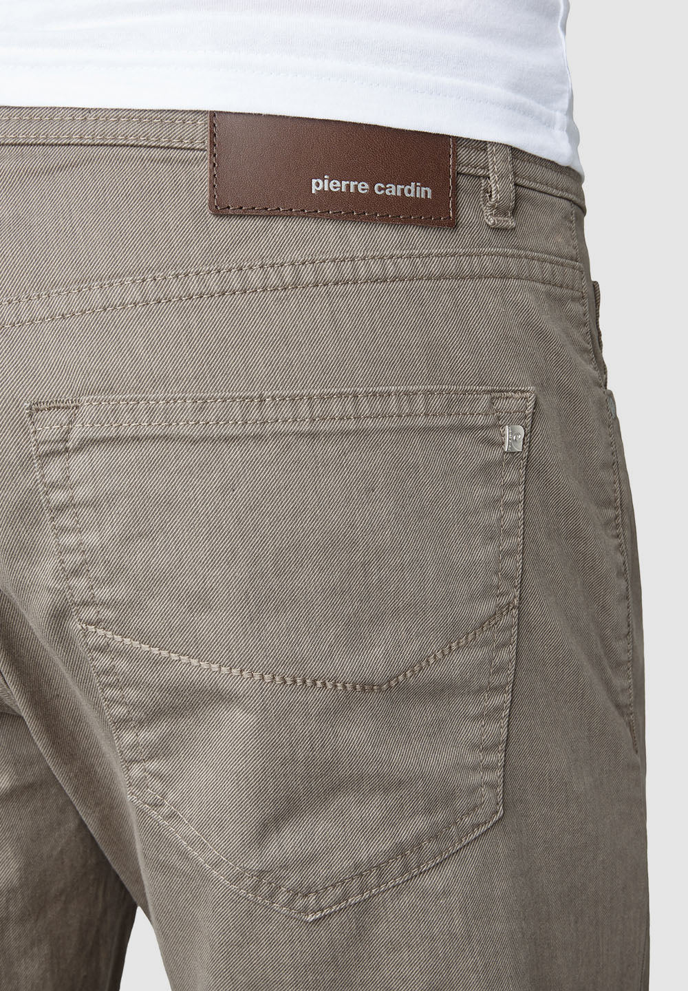 PIERRE CARDIN LYON Five Pocket - Linen Sand Stripe - 3091 2280.28 von Pierre Cardin