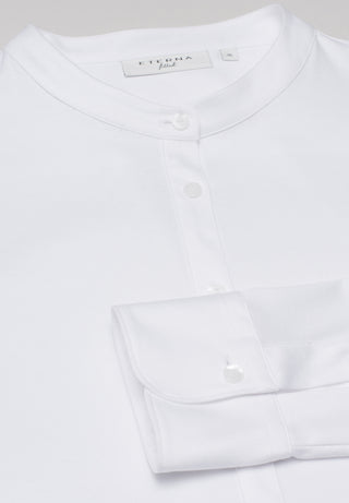 ETERNA FITTED Langarm Bluse - Arctic Mist White - 5158-00-DF07