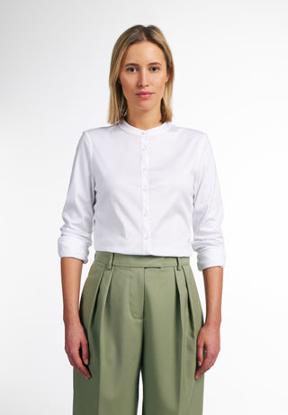 ETERNA FITTED Langarm Bluse - Arctic Mist White - 5158-00-DF07