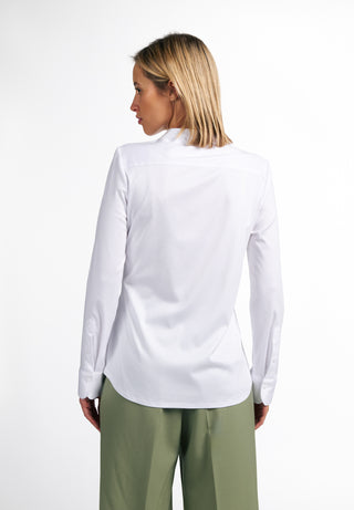 ETERNA FITTED Langarm Bluse - Arctic Mist White - 5158-00-DF07