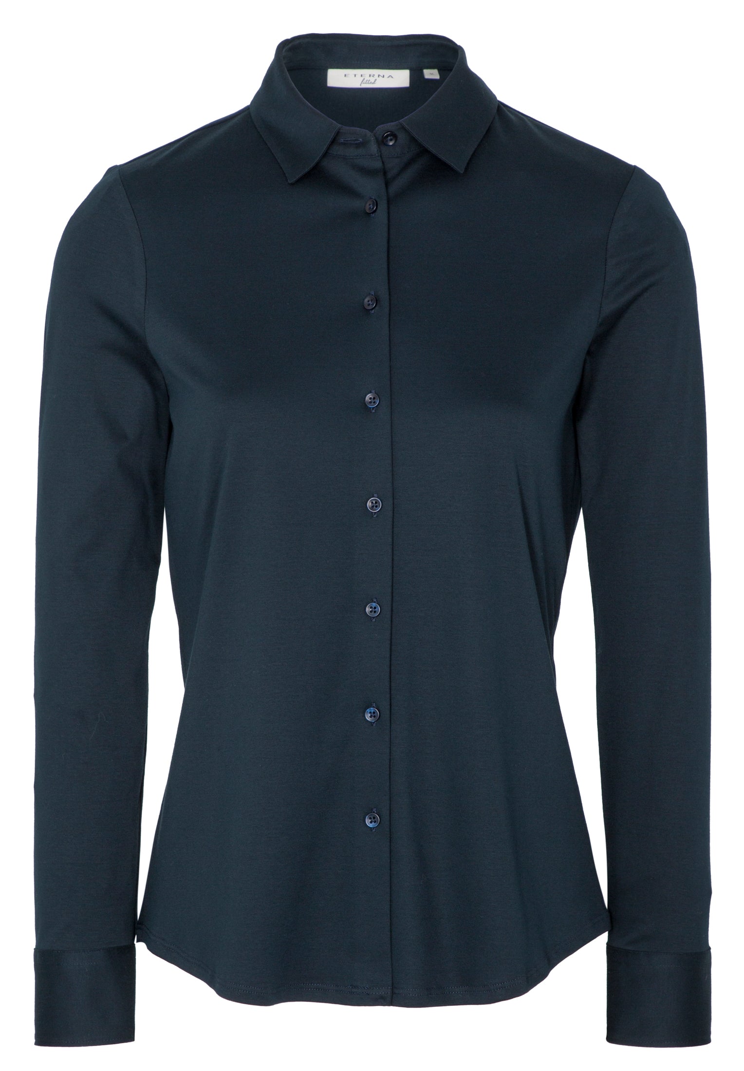 ETERNA FITTED Langarm Bluse - Ink Navy Mist - 5158-19-DF05
