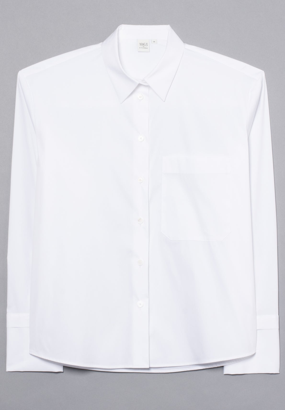 ETERNA 1863 Loose Fit Langarm Bluse - Crisp Snow White - 5212-00-DS98 von Eterna