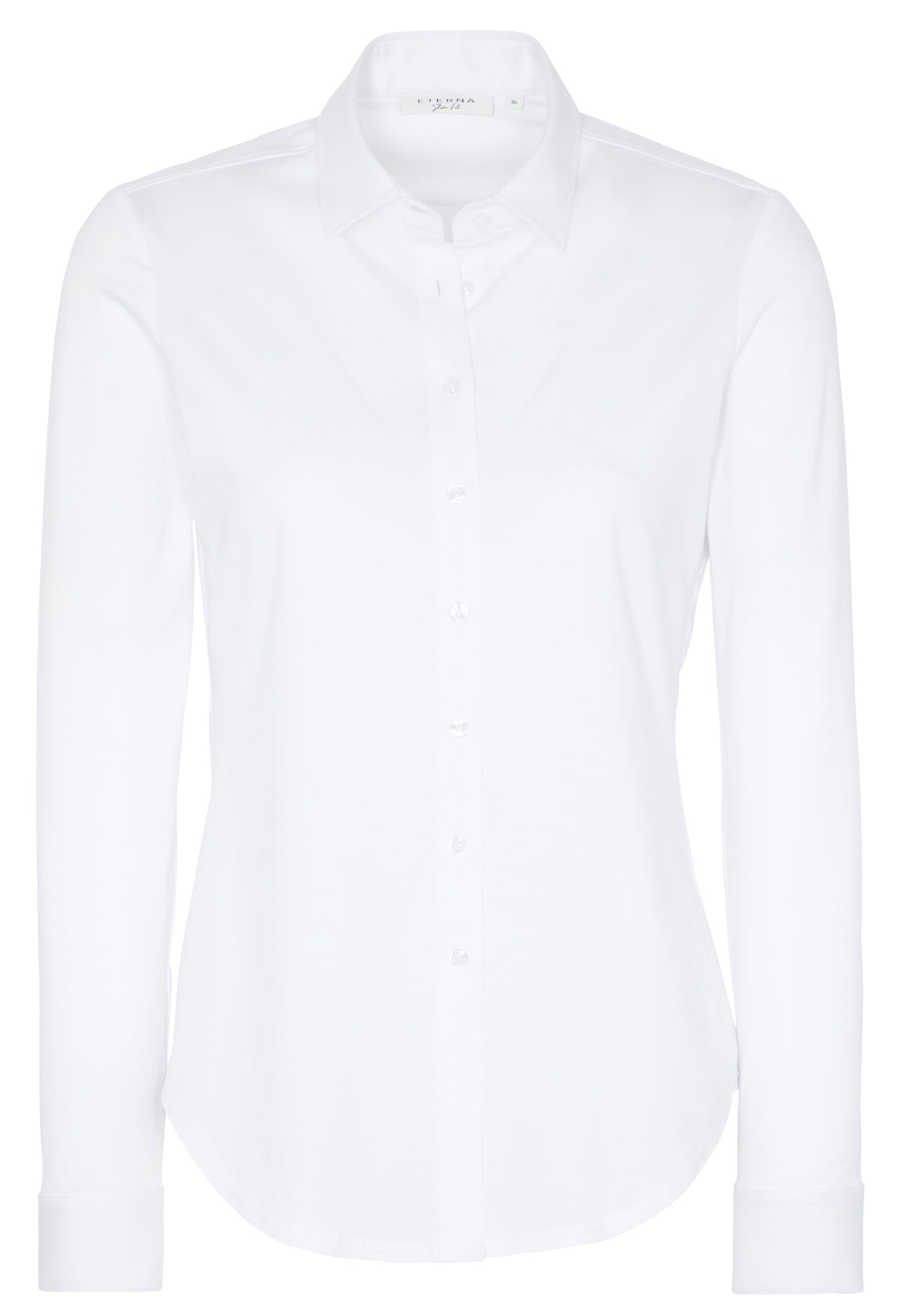 ETERNA Slim Fit Langarm Bluse - Pearl Cotton Mist - 5213 DY16.00