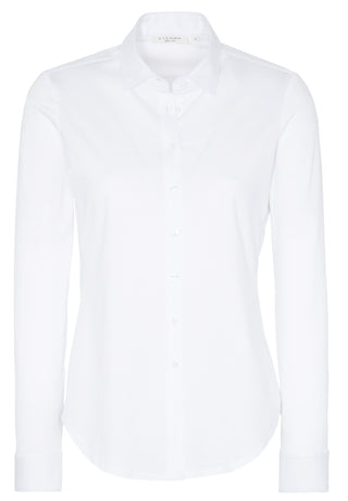 ETERNA Slim Fit Langarm Bluse - Pearl Cotton Mist - 5213 DY16.00