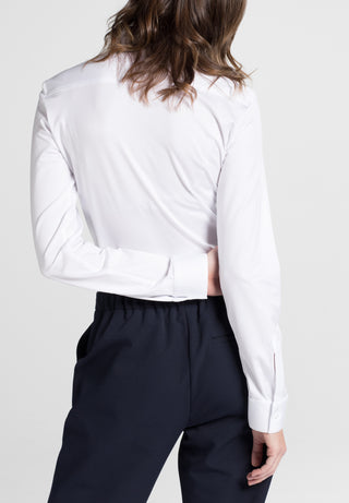ETERNA Slim Fit Langarm Bluse - Pearl Cotton Mist - 5213 DY16.00