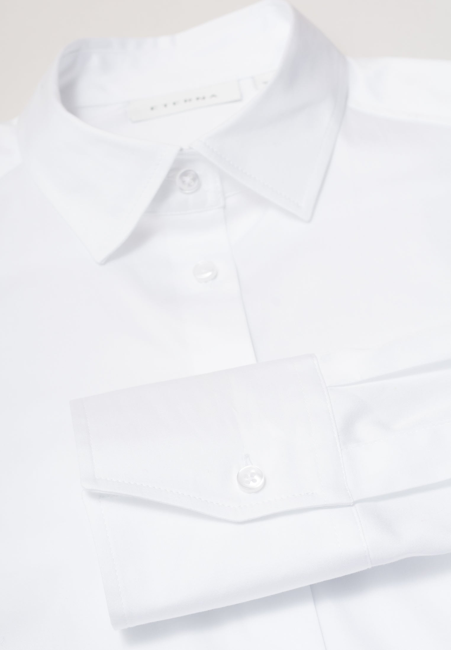 ETERNA MODERN CLASSIC Langarm Bluse - Pearl Cotton White - 5352 D708.00
