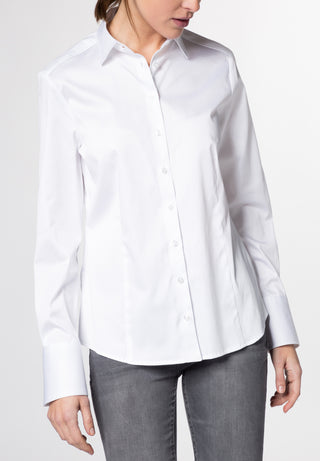 ETERNA MODERN CLASSIC Langarm Bluse - Pearl Cotton White - 5352 D708.00