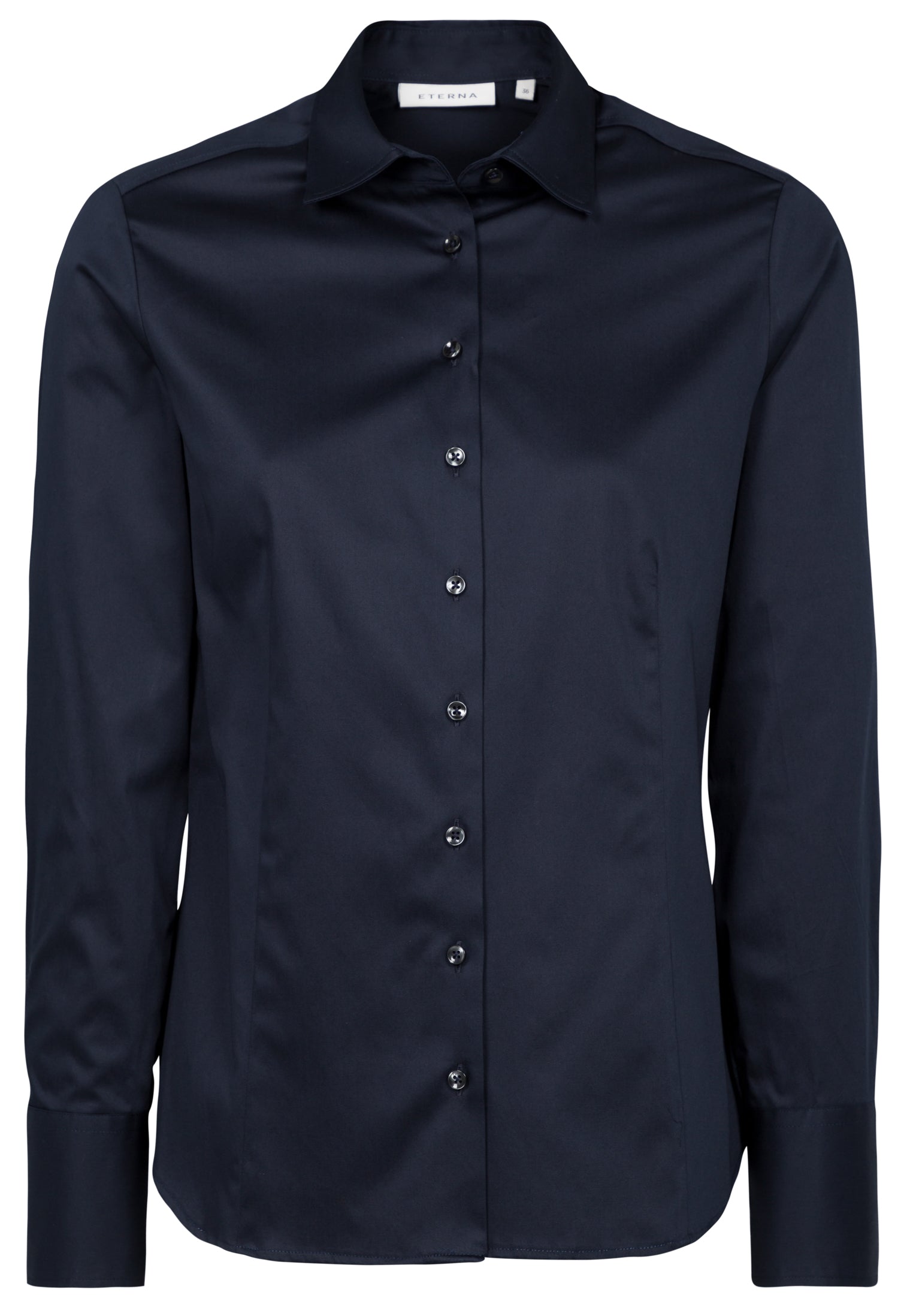 ETERNA MODERN CLASSIC Langarm Bluse - Midnight Navy Silk - 5352 D708.19