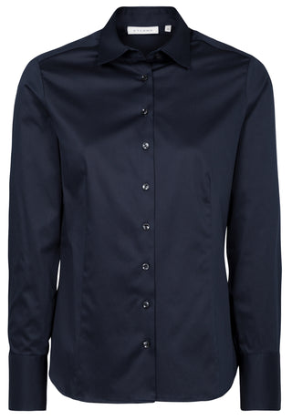 ETERNA MODERN CLASSIC Langarm Bluse - Midnight Navy Silk - 5352 D708.19