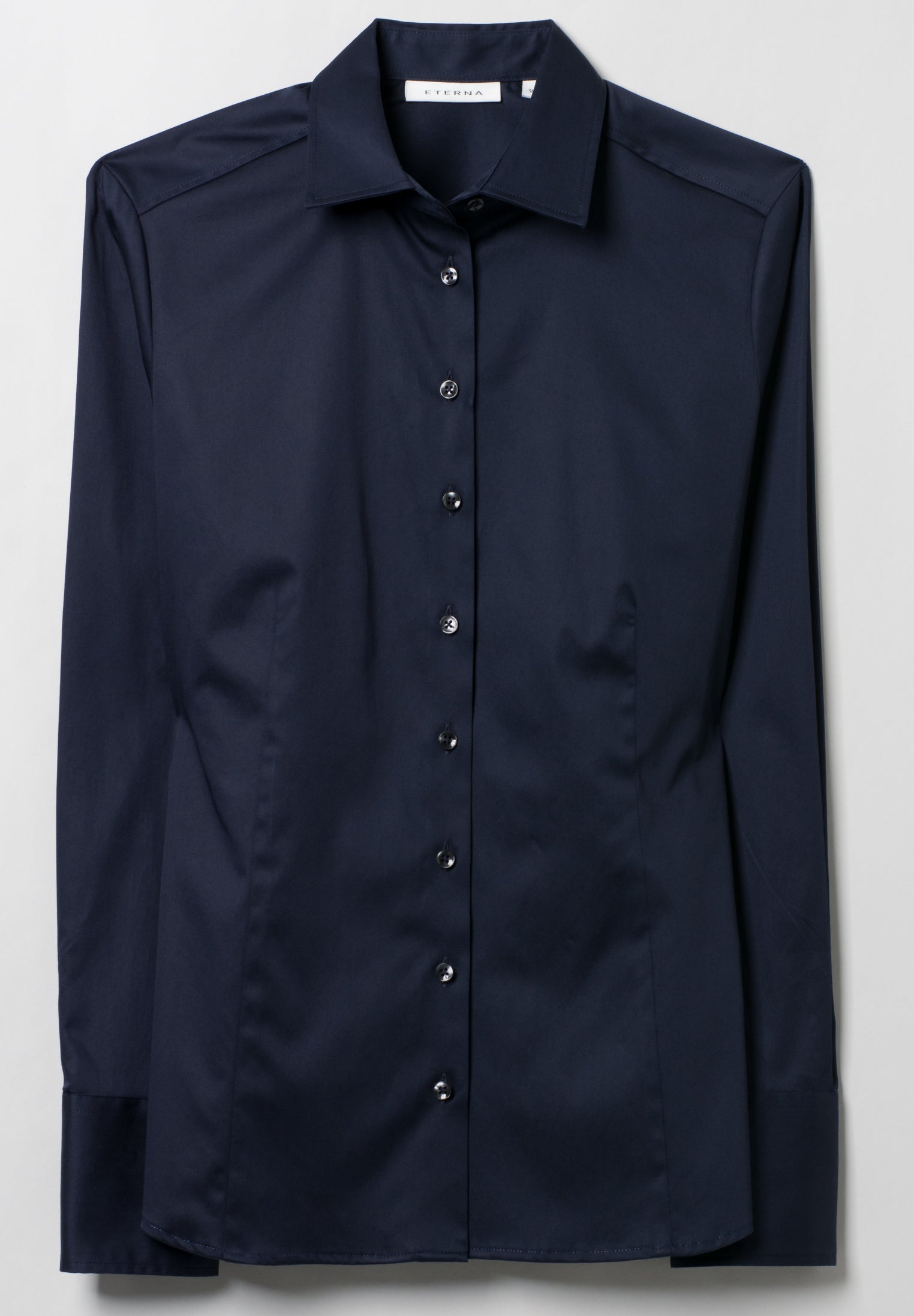 ETERNA MODERN CLASSIC Langarm Bluse - Midnight Navy Silk - 5352 D708.19 von Eterna