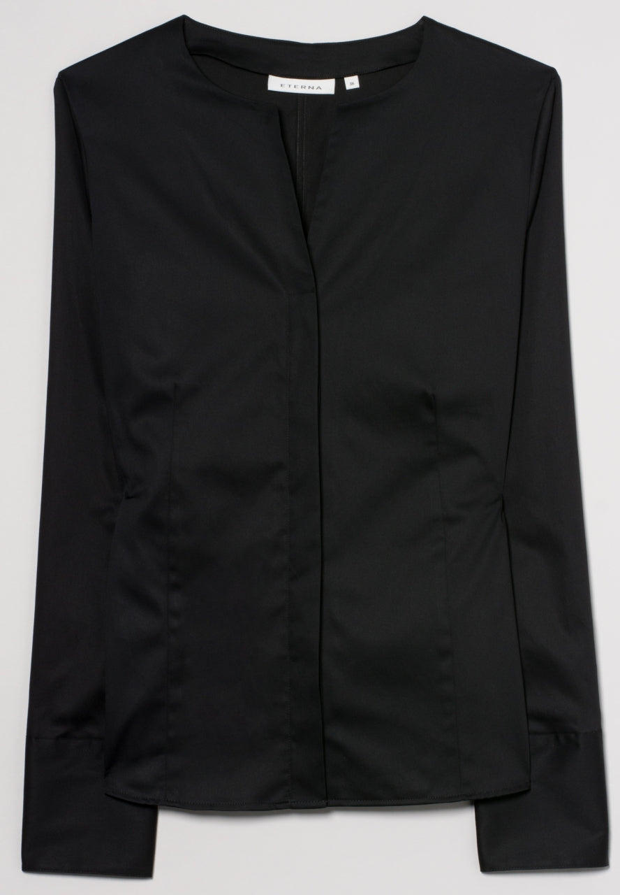 ETERNA MODERN CLASSIC Langarm Bluse - Midnight Noir - 5352 D751.39