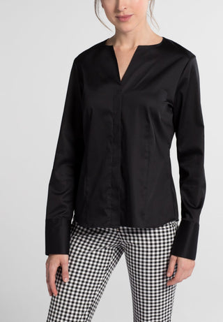 ETERNA MODERN CLASSIC Langarm Bluse - Midnight Noir - 5352 D751.39