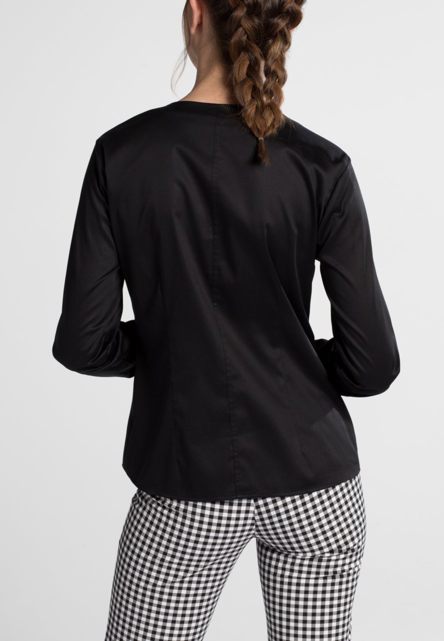 ETERNA MODERN CLASSIC Langarm Bluse - Midnight Noir - 5352 D751.39 von Eterna