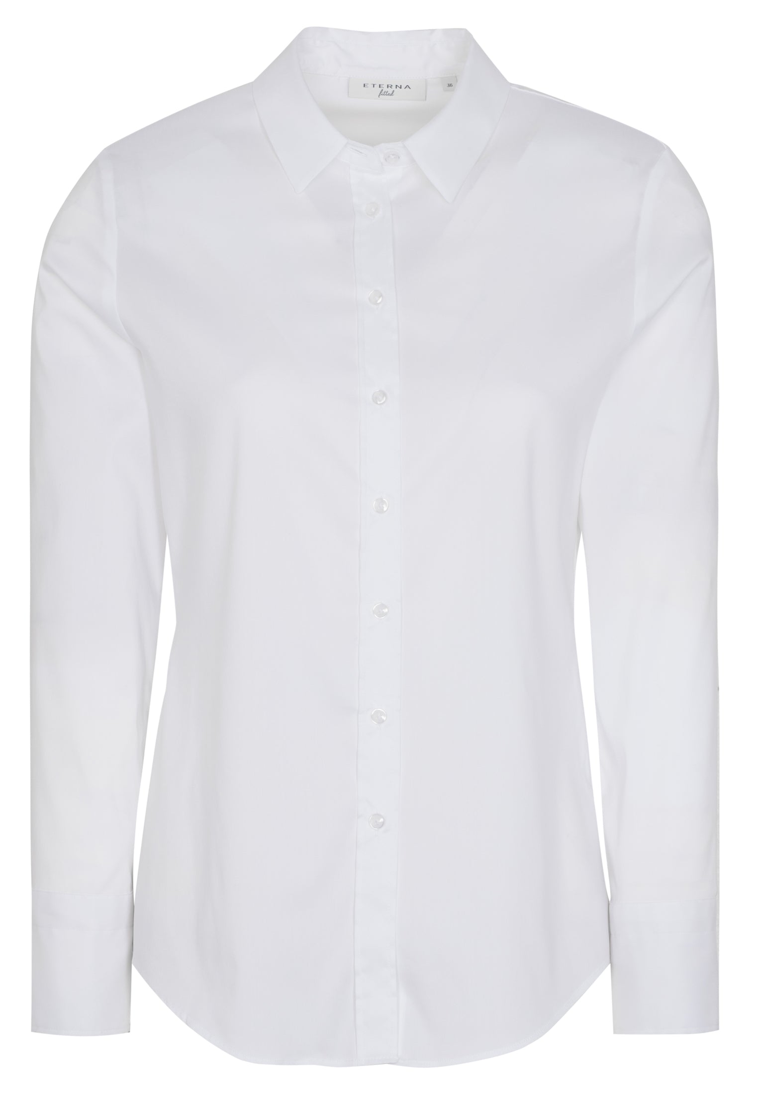 ETERNA FITTED Performance Shirt Langarm Bluse - Arctic Whisper Twill - 5377-00-DF04
