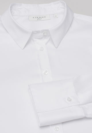 ETERNA FITTED Performance Shirt Langarm Bluse - Arctic Whisper Twill - 5377-00-DF04