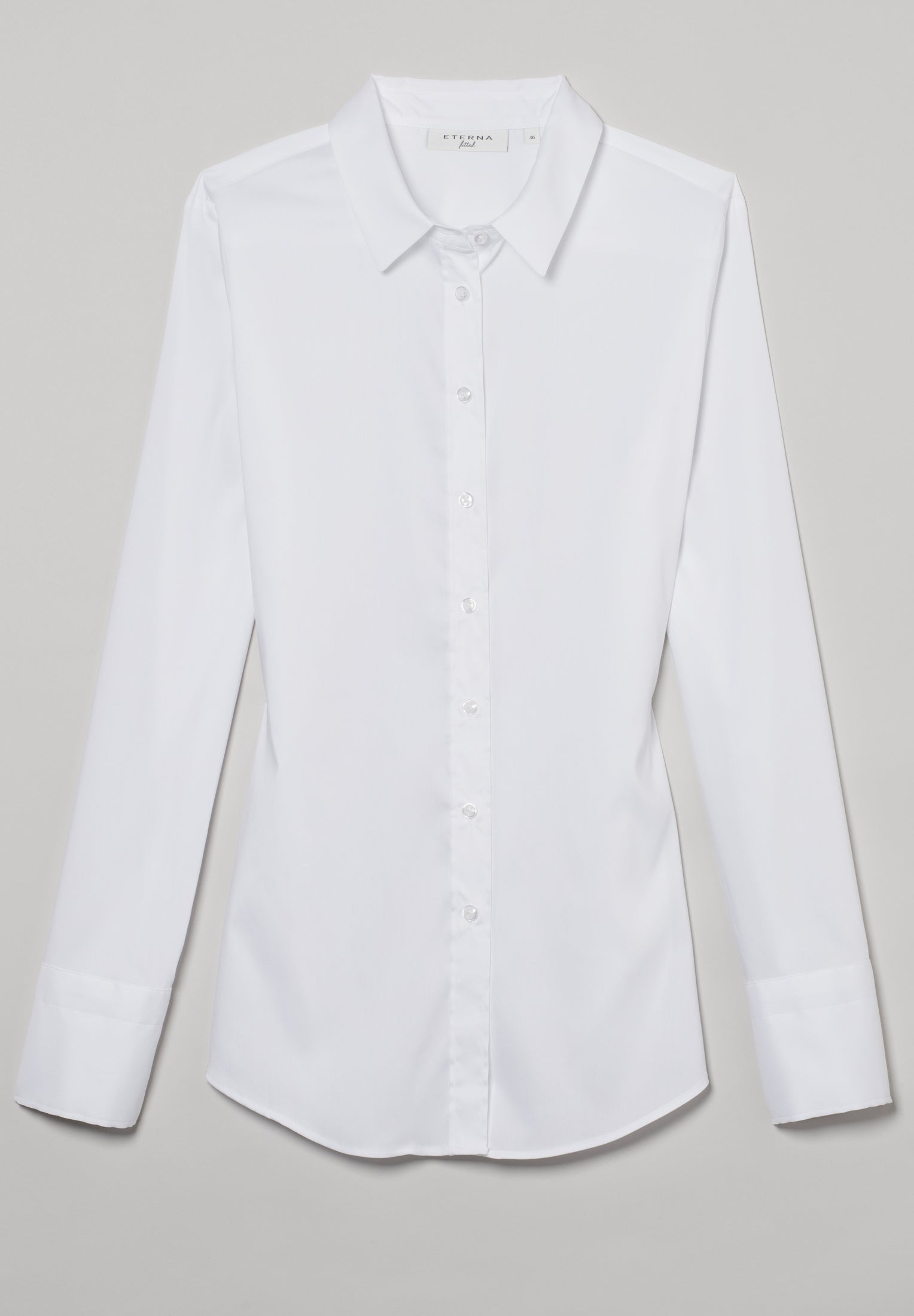 ETERNA FITTED Performance Shirt Langarm Bluse - Arctic Whisper Twill - 5377-00-DF04 von Eterna