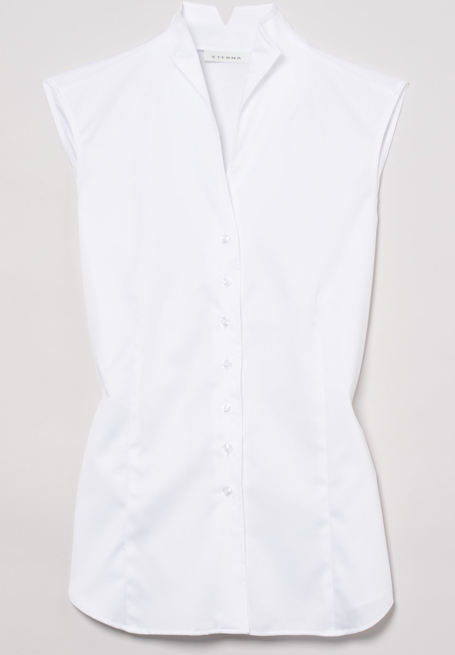 ETERNA Regular Fit ohne Arm Bluse - Pure Linen White - 5585 A775.00 von Eterna