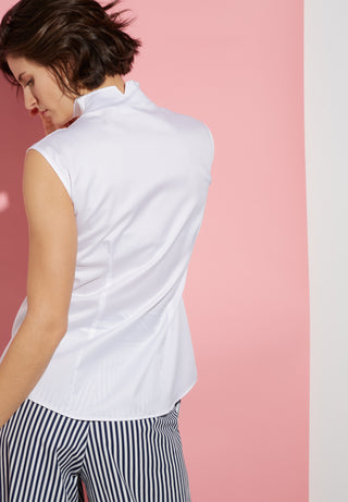 ETERNA Regular Fit ohne Arm Bluse - Pure Linen White - 5585 A775.00